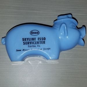 Vintage ESSO Advertising Plastic Piggy Bank